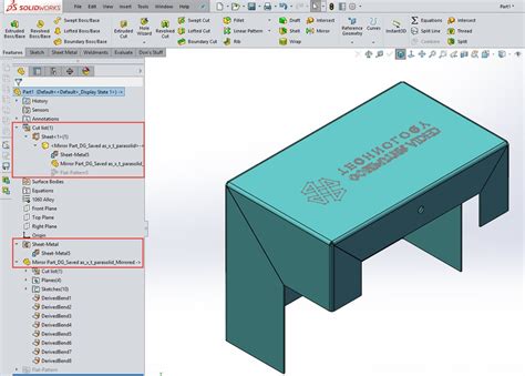 solidworks sheet metal property